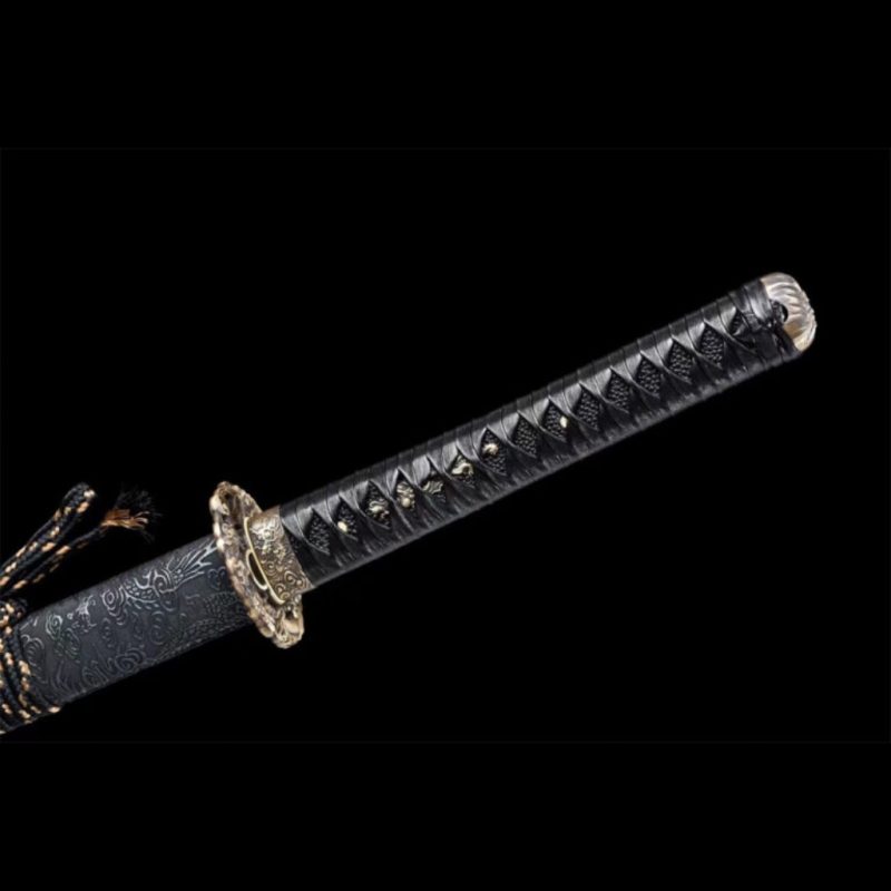 Legendás Lila Damaszkuszi Acél Penge Katana (Éles Verzió) 6