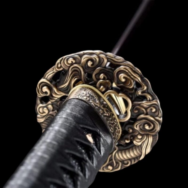 Legendás Lila Damaszkuszi Acél Penge Katana (Éles Verzió) 7