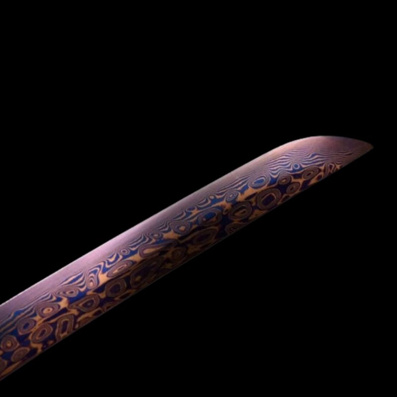 Legendás Lila Damaszkuszi Acél Penge Katana (Éles Verzió) 8