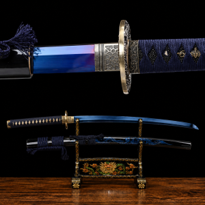 Kék Sárkánykirály T10 Acél Katana (Éles Verzió)