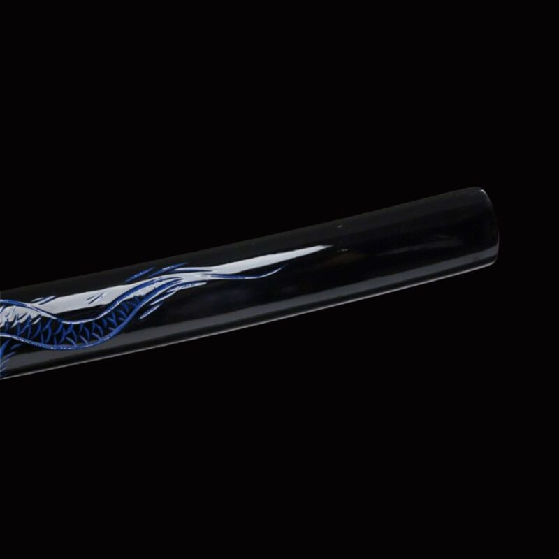 Kék Sárkánykirály T10 Acél Katana (Éles Verzió) 6