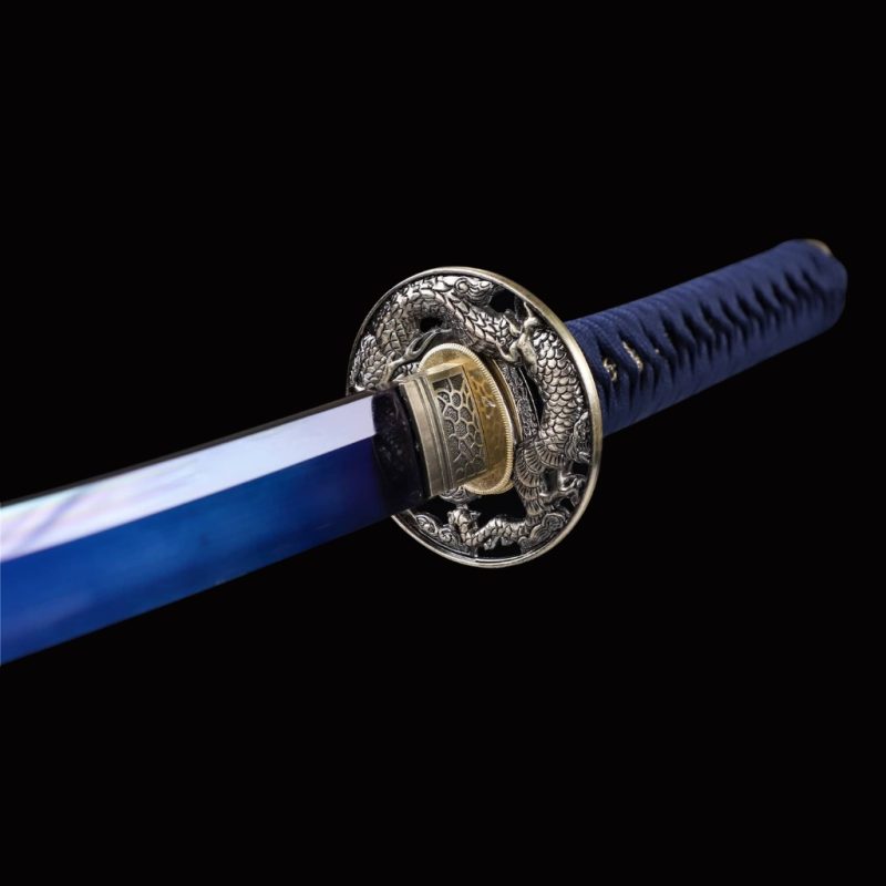 Kék Sárkánykirály T10 Acél Katana (Éles Verzió) 10
