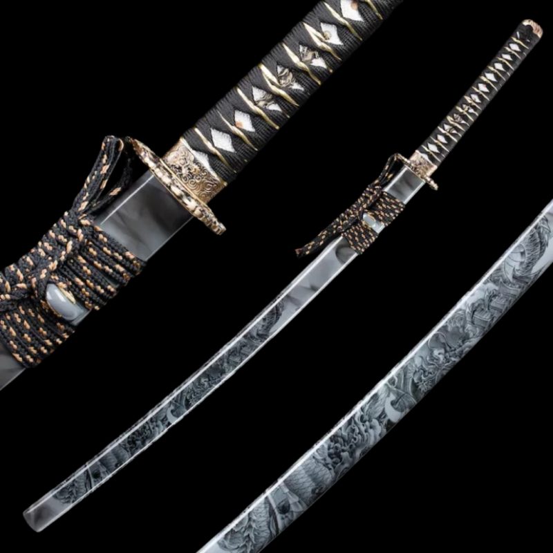 Katana Tsubasa (Kalapált Damaszkuszi Acél) 11
