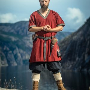Loki” rövid piros viking tunika