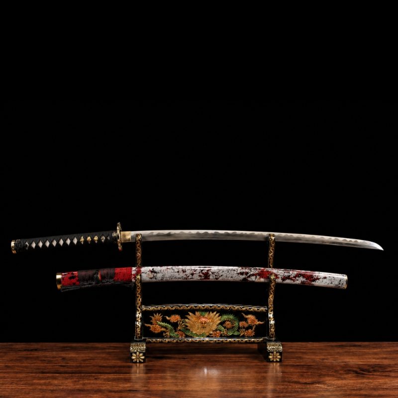 Katana Sango (T10 Acél Valódi Hamonnal és Valódi Rája-bőrrel) 4