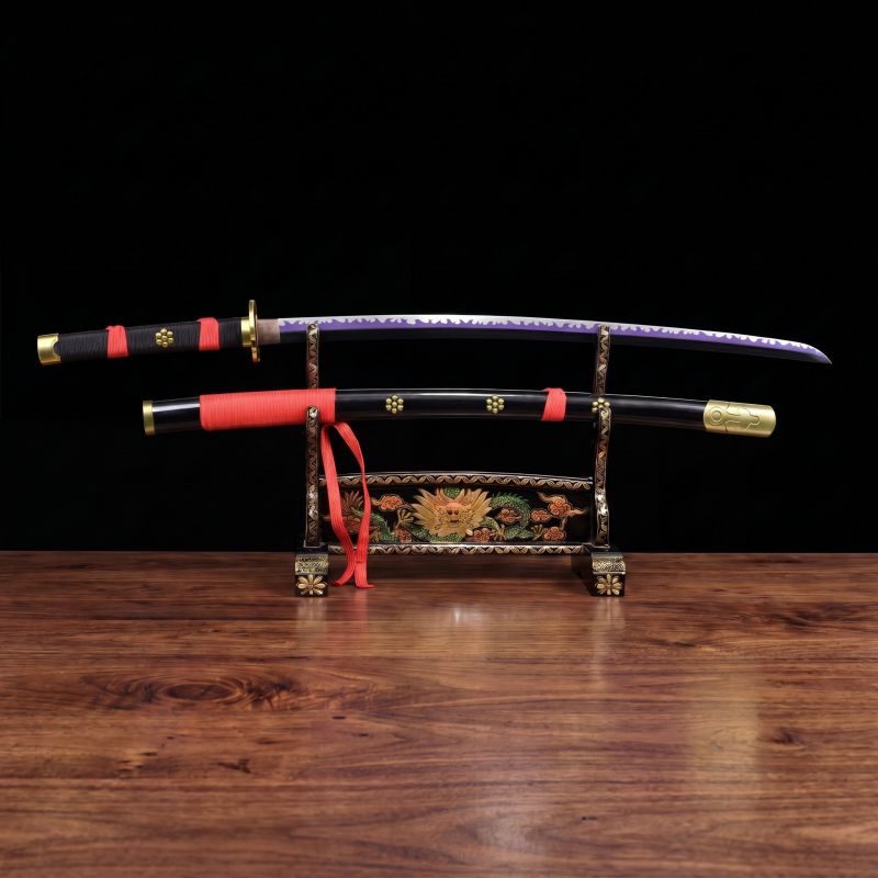 Fekete Enma katana – One Piece (1060-as szénacél) 2