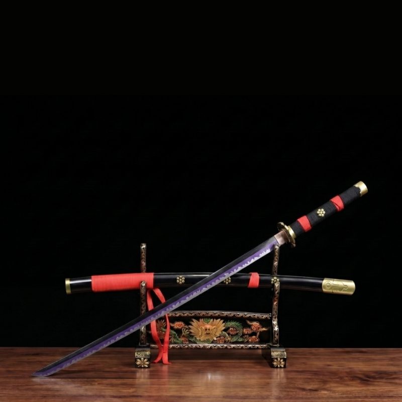 Fekete Enma katana – One Piece (1060-as szénacél) 4