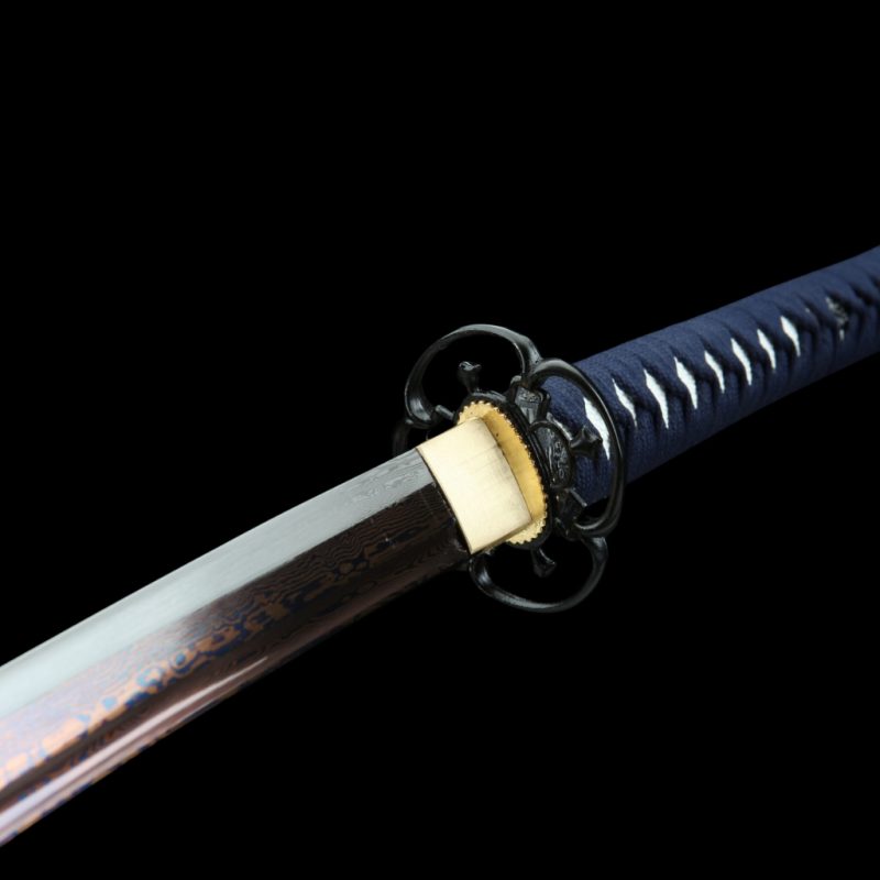 Katana Kazaguruma (Kék damaszkuszi acél) 12