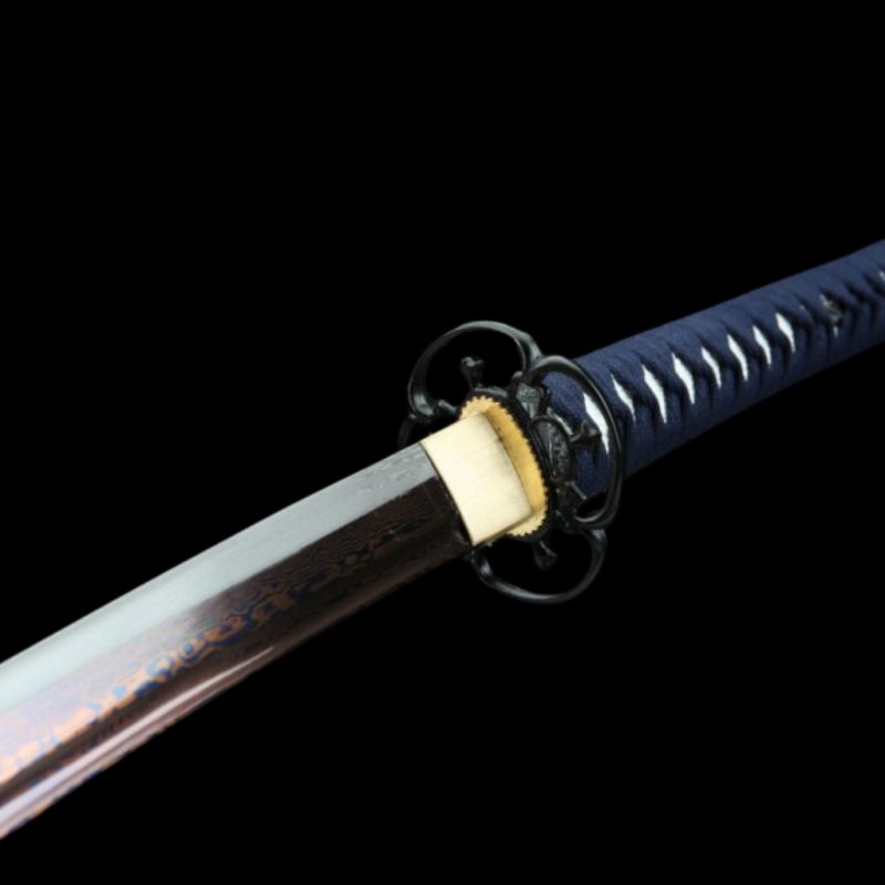 Katana Kazaguruma (Kék damaszkuszi acél) 5