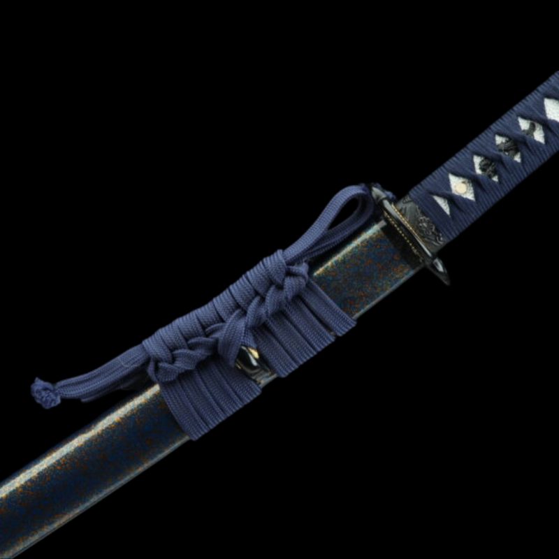 Katana Kazaguruma (Kék damaszkuszi acél) 8
