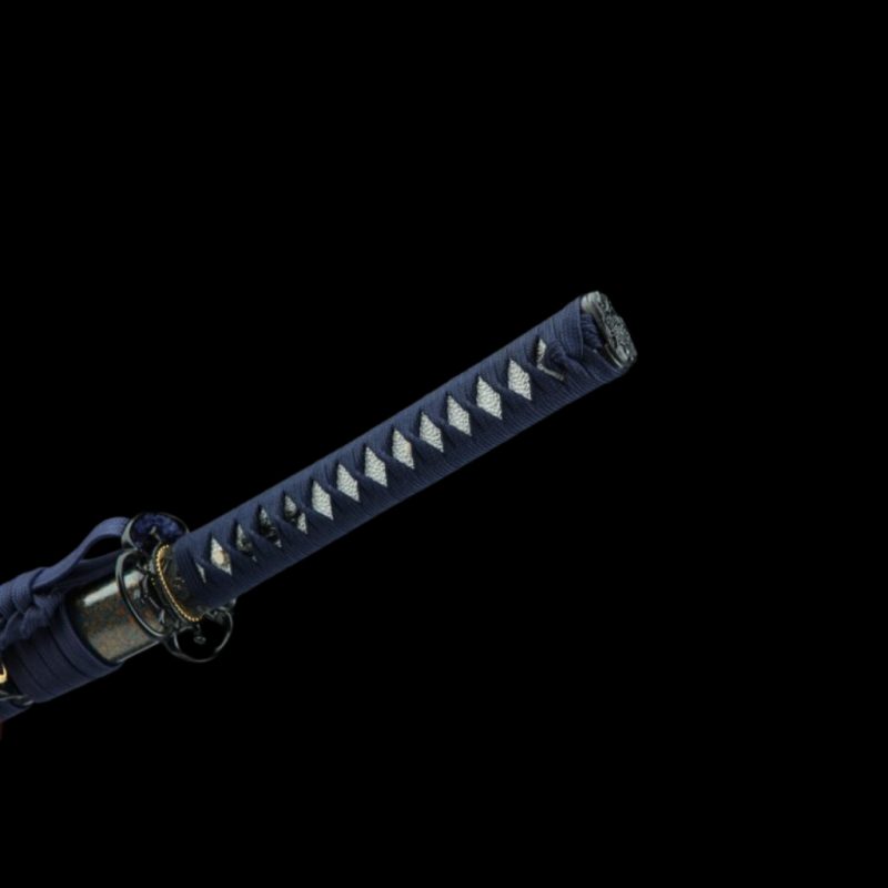 Katana Kazaguruma (Kék damaszkuszi acél) 9