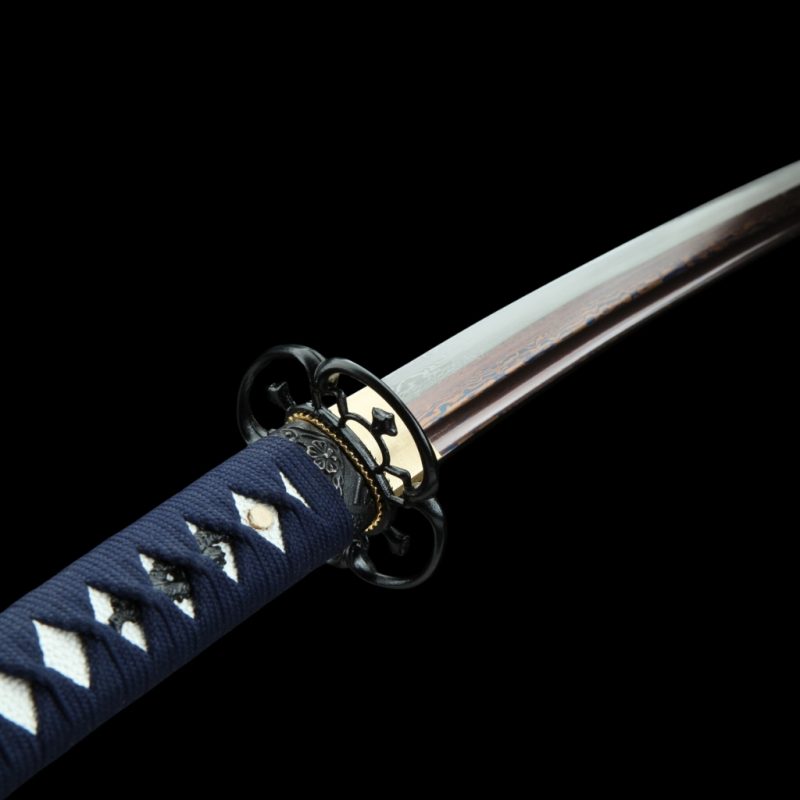 Katana Kazaguruma (Kék damaszkuszi acél) 10