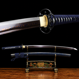 Katana Kazaguruma (Kék damaszkuszi acél)