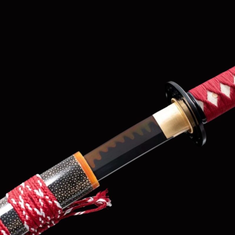 Katana Tachibana (T10 Acél Valódi Hamonnal és Rája-bőrrel) 5