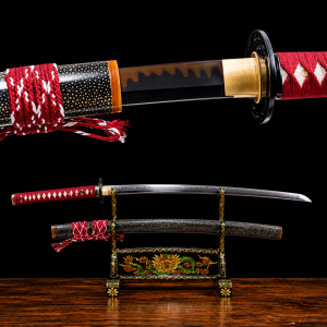 Katana Tachibana (T10 Acél Valódi Hamonnal és Rája-bőrrel)
