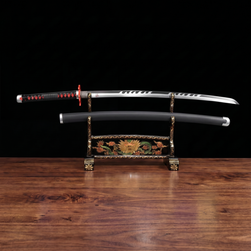 Tanjiro Kamado V2 katana – Demon Slayer (1060-as szénacél) 12
