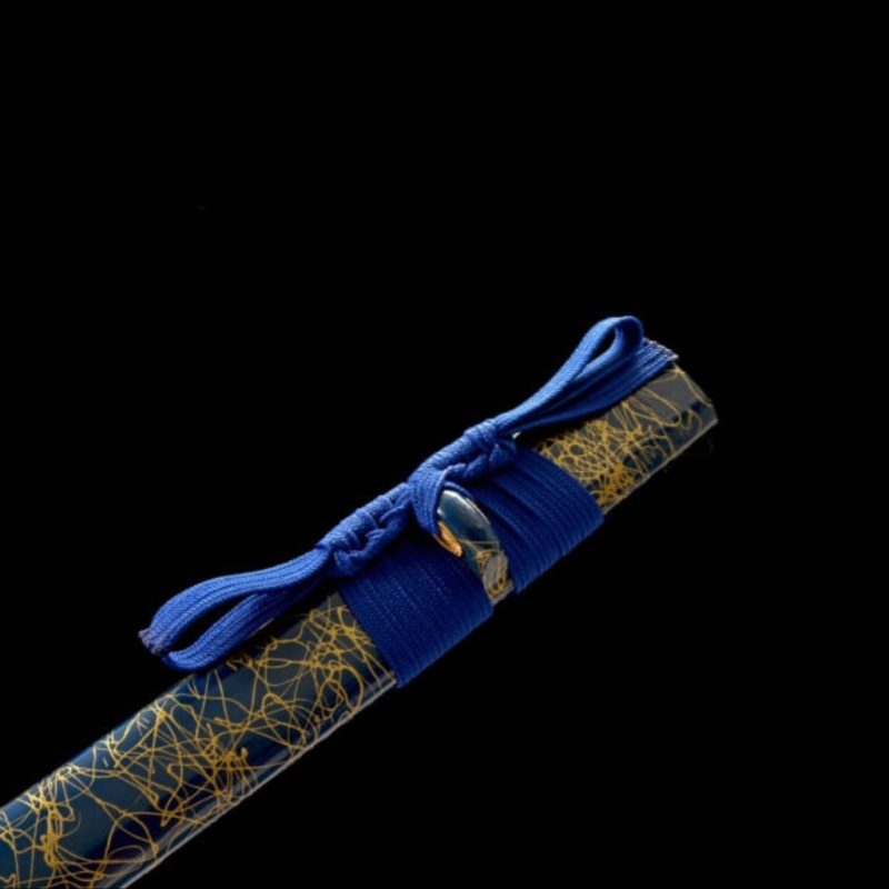 Katana Akigumo (Kék damaszkuszi acél) 8
