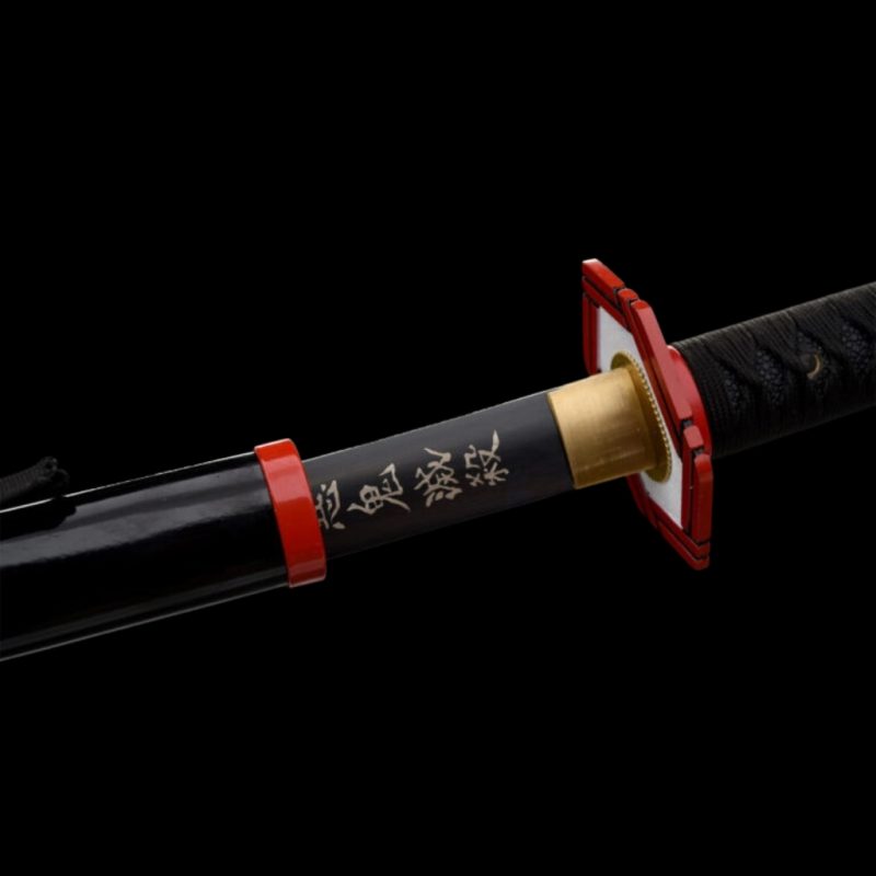 Katana Giyuu Fekete V2: Demon Slayer (1060-as Szénacél) 2