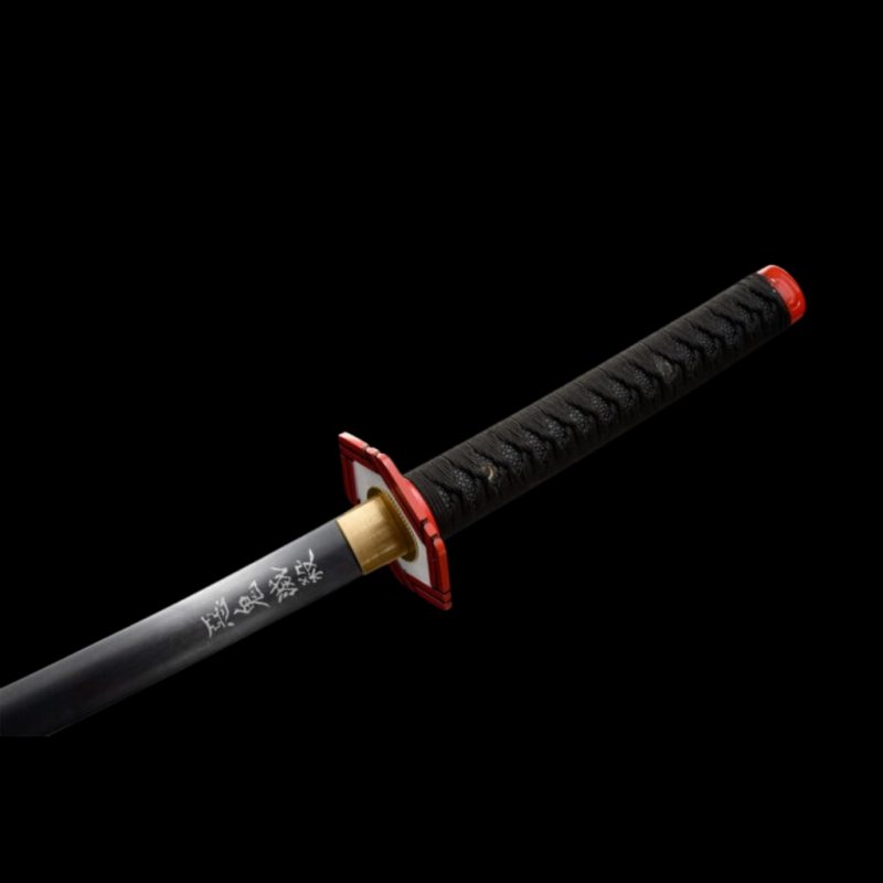Katana Giyuu Fekete V2: Demon Slayer (1060-as Szénacél) 7