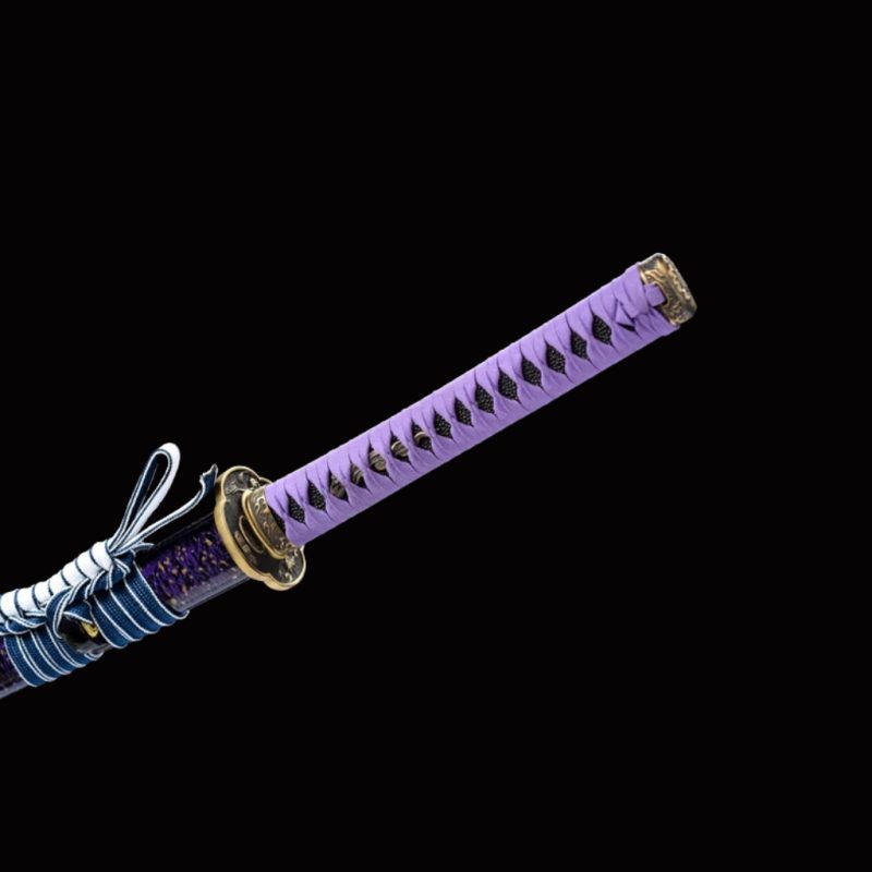 Katana Murasaki (Damaszkuszi Acél Hamonnal) 10