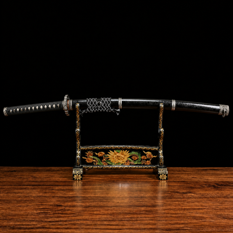 Katana Raikiri (Damaszkuszi Acél Valódi Hamonnal) 2