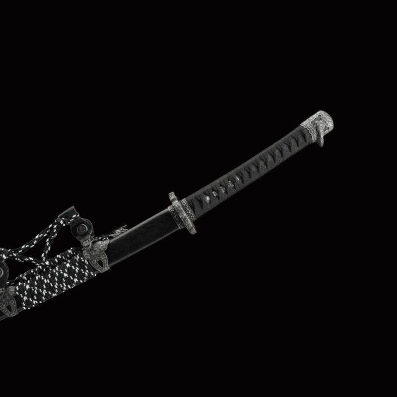 Katana Raikiri (Damaszkuszi Acél Valódi Hamonnal) 12
