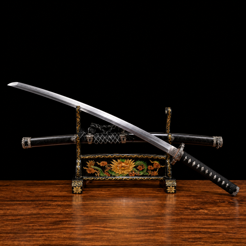 Katana Raikiri (Damaszkuszi Acél Valódi Hamonnal) 3