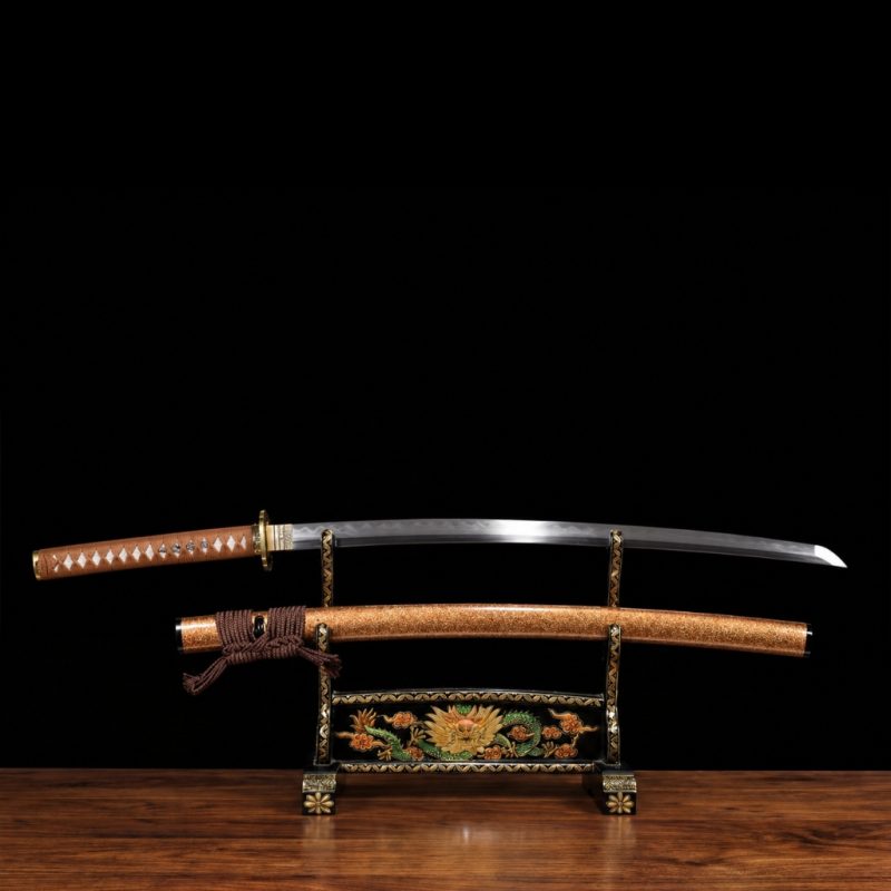 Katana Kihaku (Damaszkuszi Acél Valódi Hamonnal és Rája-bőrrel) 4
