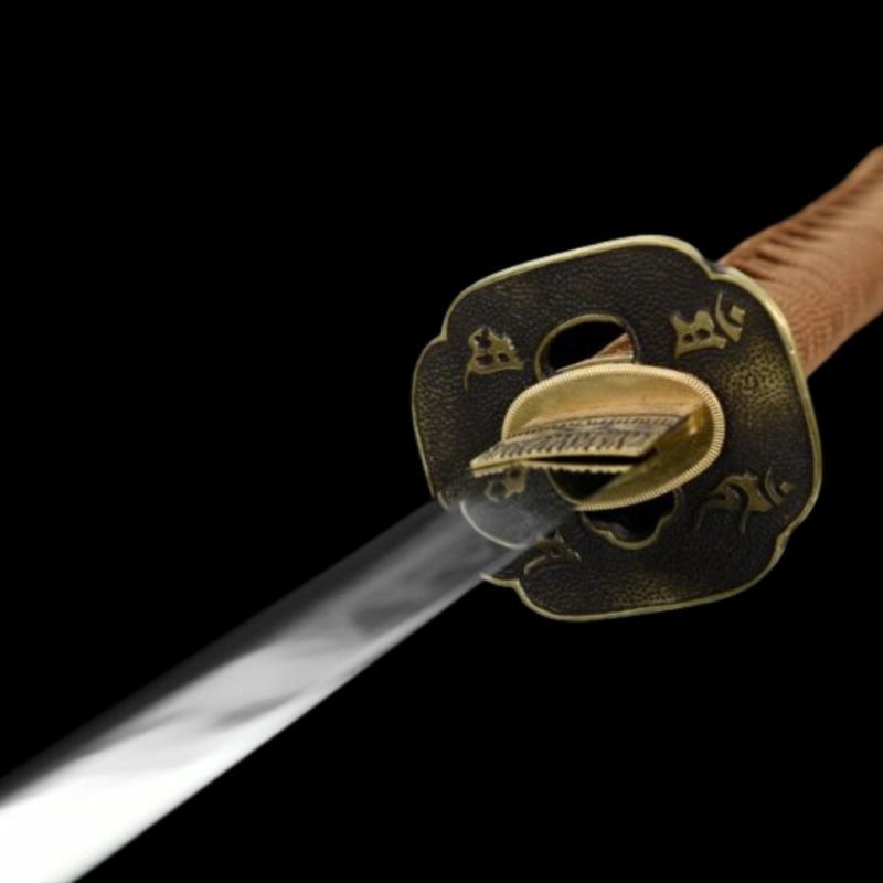 Katana Kihaku (Damaszkuszi Acél Valódi Hamonnal és Rája-bőrrel) 7