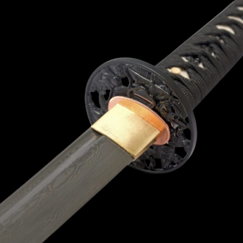 Tsubaki katana (damaszkuszi acél, valódi rájabőrrel) 5