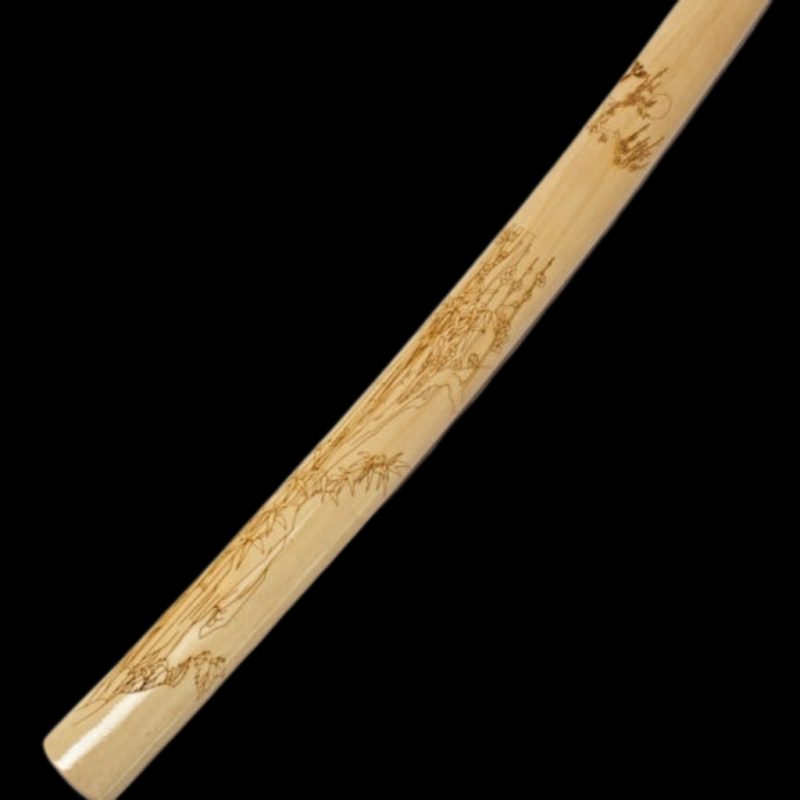 Tsubaki katana (damaszkuszi acél, valódi rájabőrrel) 10