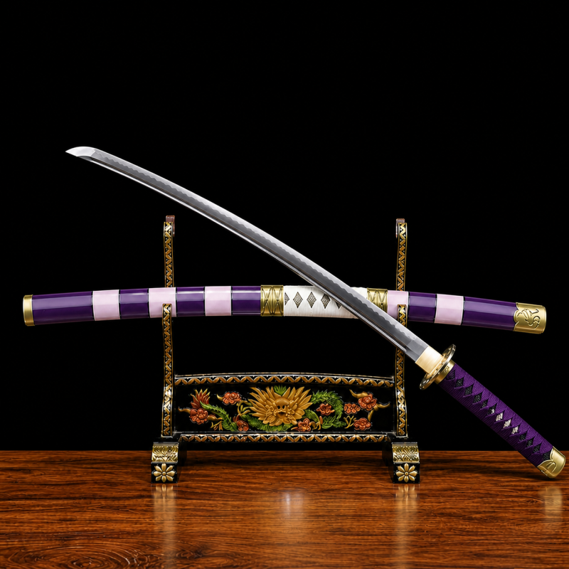Zoro Nidai Kitetsu katana – One Piece (1060-as szénacél) 3