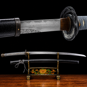 Katana Moonveil: Elden Ring (Damaszkuszi Acél Valódi Hamonnal)