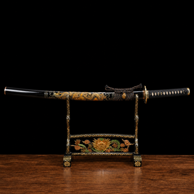 Hanafubuki katana (T10 acél, valódi choji hamon) 2