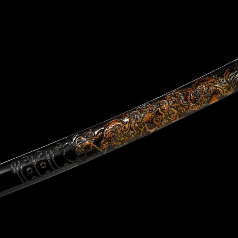 Hanafubuki katana (T10 acél, valódi choji hamon) 11