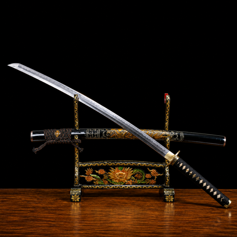 Hanafubuki katana (T10 acél, valódi choji hamon) 3