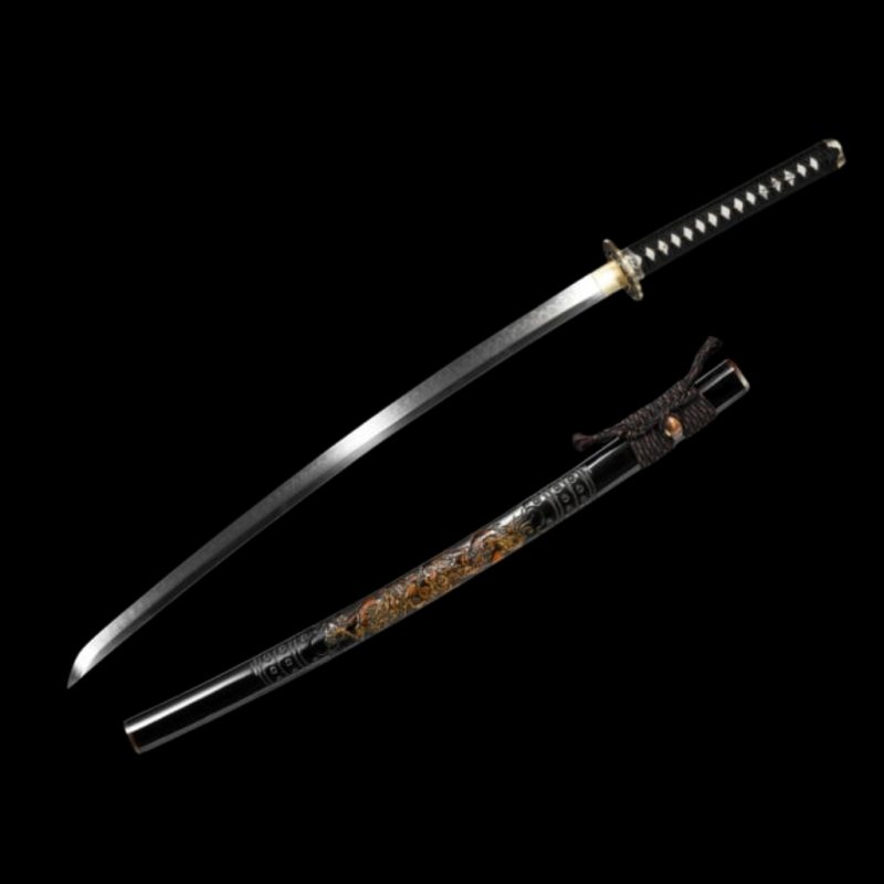 Hanafubuki katana (T10 acél, valódi choji hamon) 7