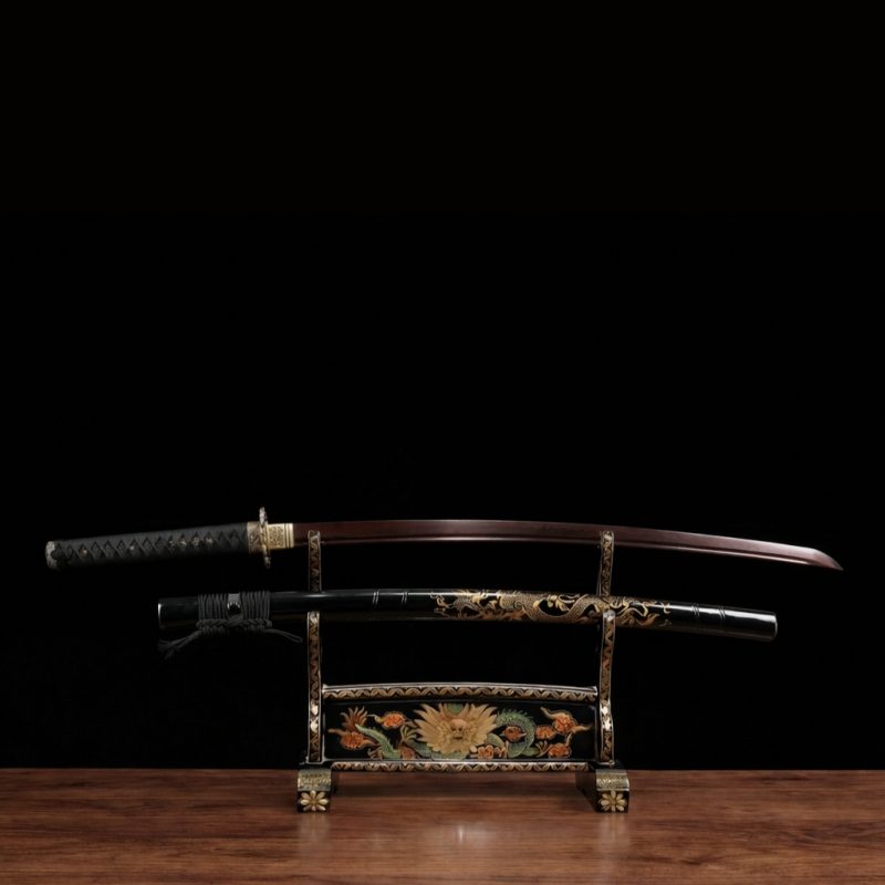 Hisame katana (piros damaszkuszi acél) 4