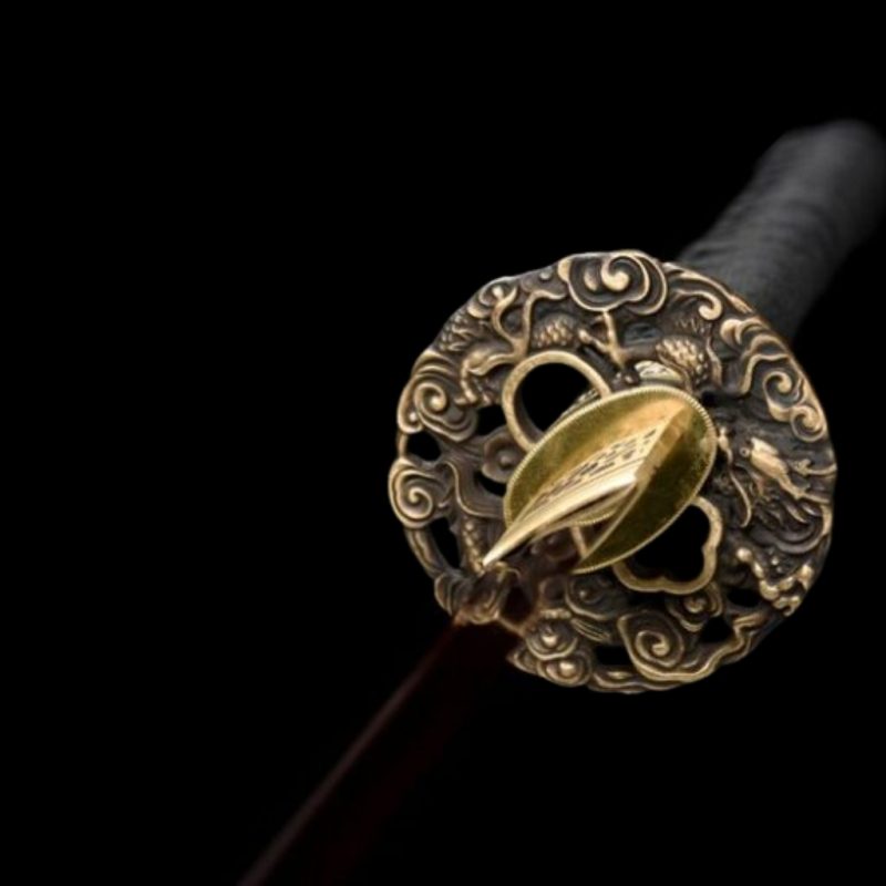 Hisame katana (piros damaszkuszi acél) 8