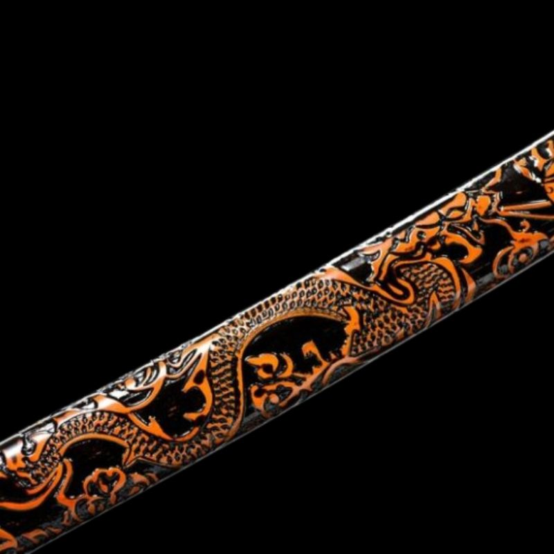 Hisame katana (piros damaszkuszi acél) 10