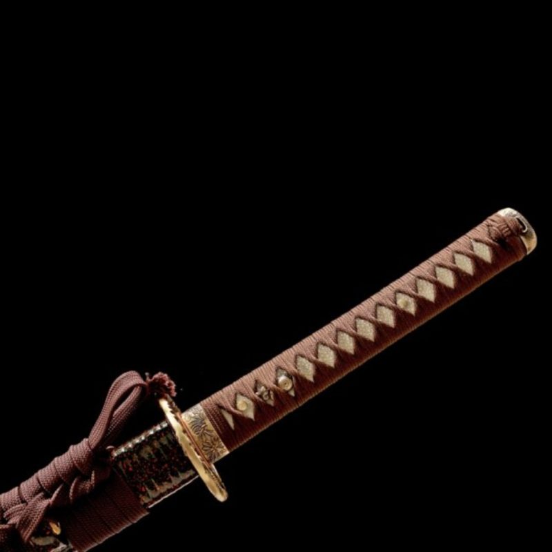 Katana Amaterasu (T10 Acél Valódi Hamonnal és Valódi Rája-bőrrel) 9