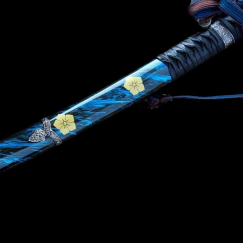 Katana Akane (T10 Acél Valódi Hamonnal és Valódi Rája-bőrrel) 8