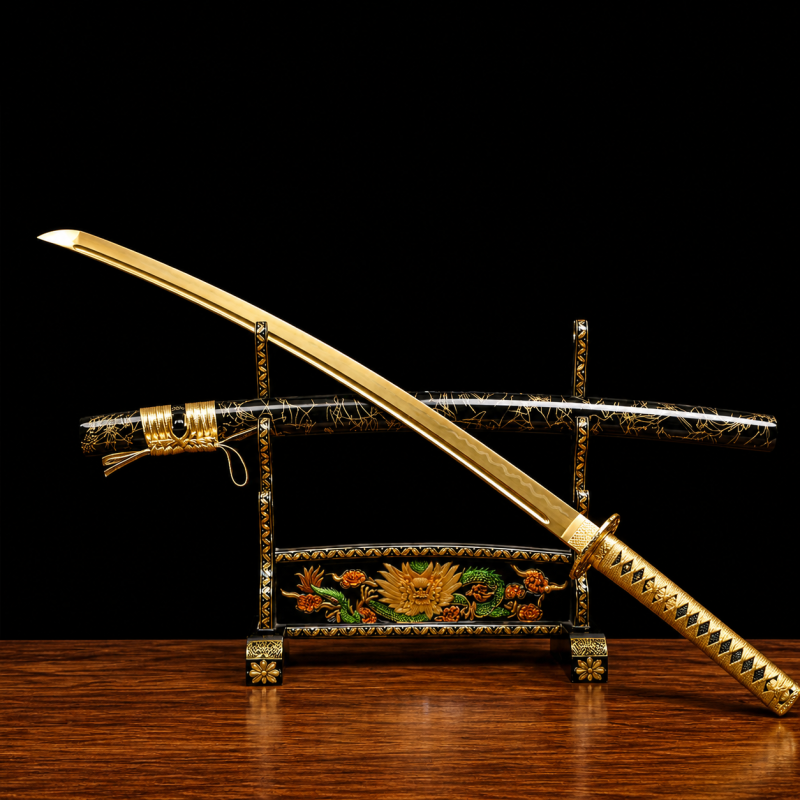 Kohaku katana (aranyozott 1095-ös szénacél) 3