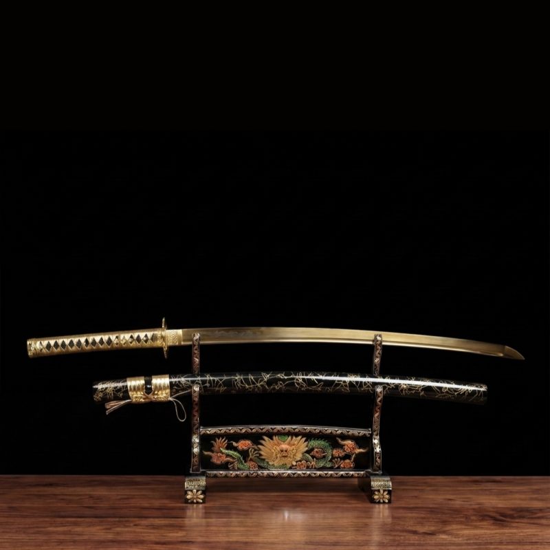 Kohaku katana (aranyozott 1095-ös szénacél) 4