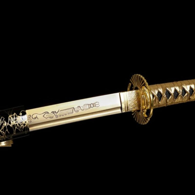 Kohaku katana (aranyozott 1095-ös szénacél) 6