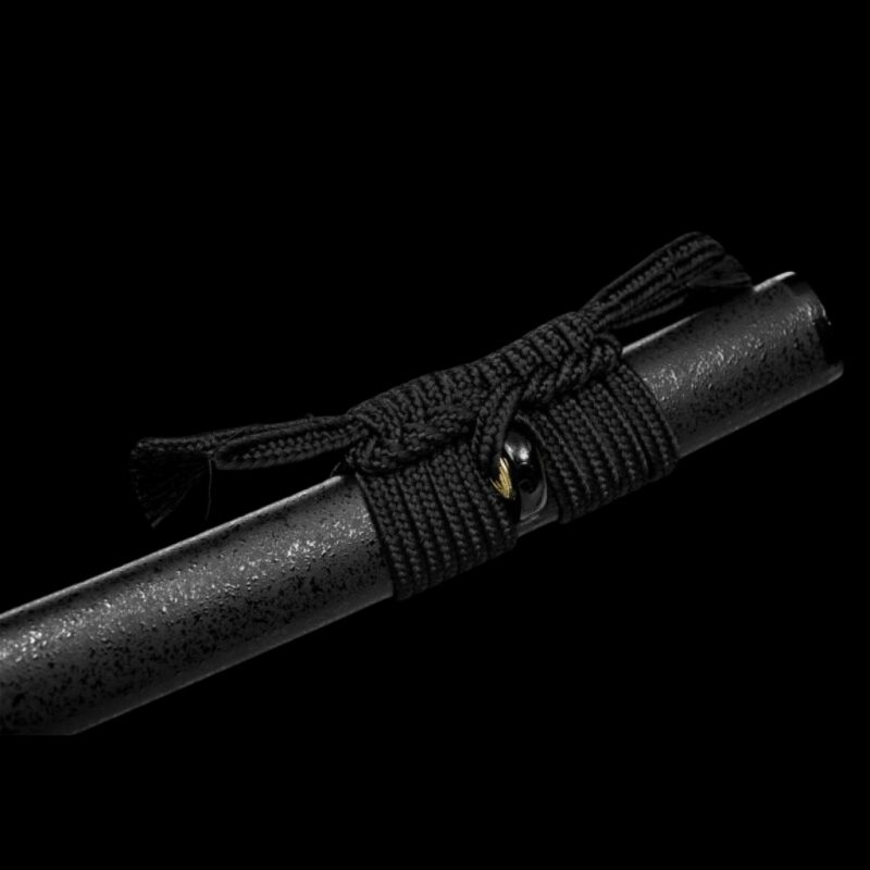 Katana Mikazuki (T8 Acél Valódi Gunome Hamonnal és Rája-bőrrel) 11