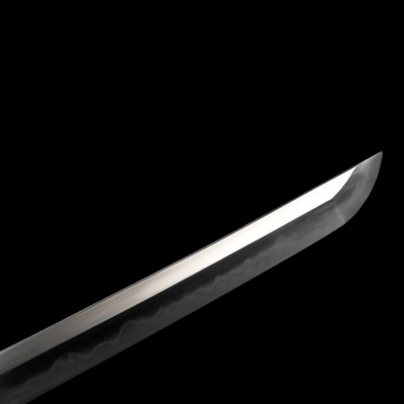 Katana Mikazuki (T8 Acél Valódi Gunome Hamonnal és Rája-bőrrel) 12