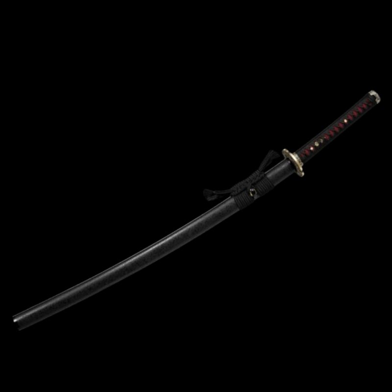 Katana Mikazuki (T8 Acél Valódi Gunome Hamonnal és Rája-bőrrel) 6