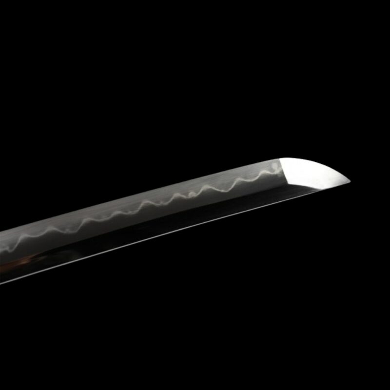 Katana Mikazuki (T8 Acél Valódi Gunome Hamonnal és Rája-bőrrel) 8