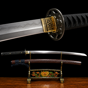 Katana Reizan (1060 szénacél, valódi rájahal-bőr tsuka)
